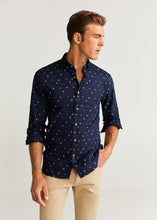 Cargar imagen en el visor de la galería, Slim Fit Printed Cotton Shirt
